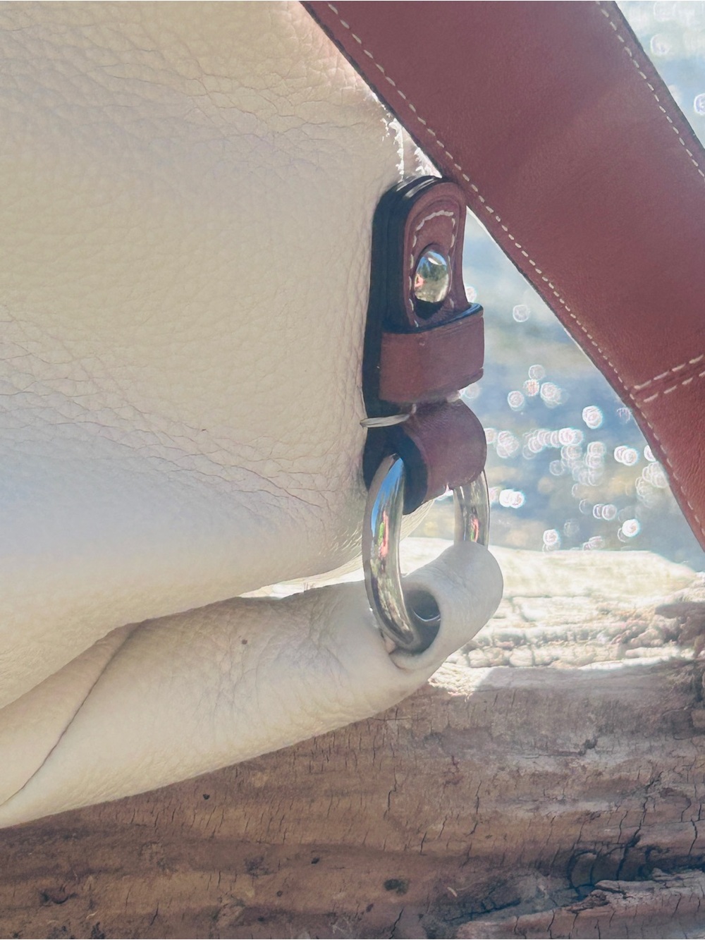 Coach Brooke Hobo Bag White Pebbled Leather (style #15064) - Picture 4 of 15